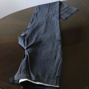 Pazoni 100% virgin wool dark gray plain front pant